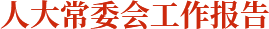 人大常委会工作报告